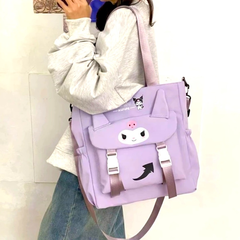 Cartoon Cute Kuromi Shoulder Crossbody Tote Bag. - Picture 10 of 10